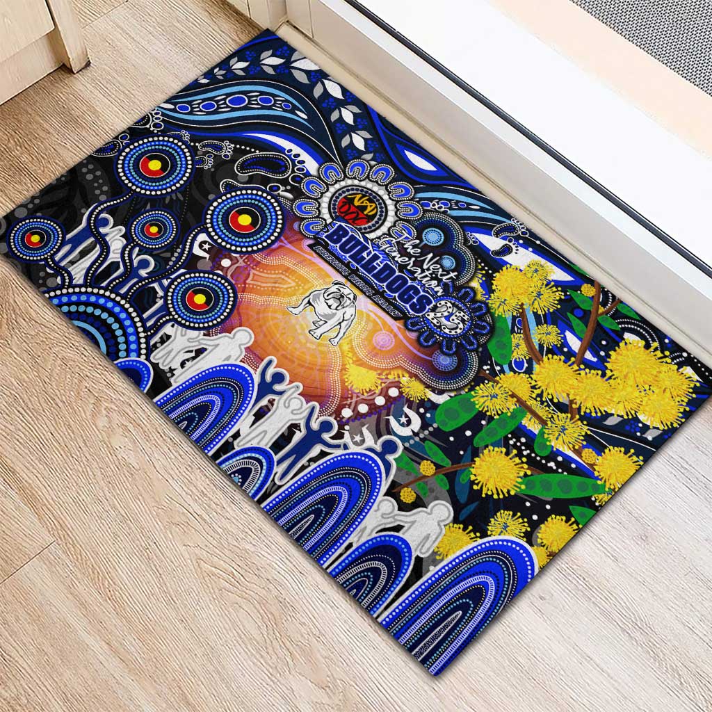 NAIDOC Week 2025 Bulldogs Rugby Rubber Doormat Aboriginal Dot Painting