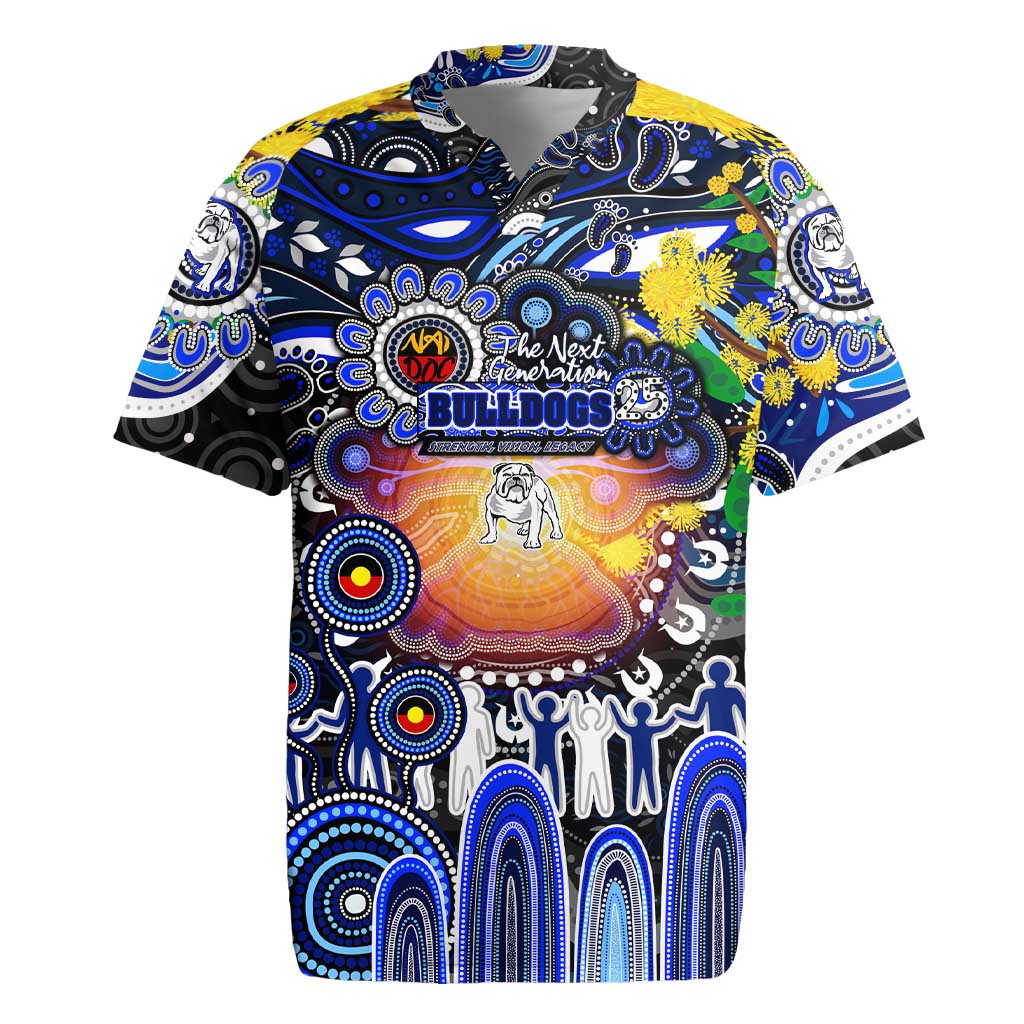 Personalised NAIDOC Week 2025 Bulldogs Rugby Rugby Jersey Aboriginal Dot Painting