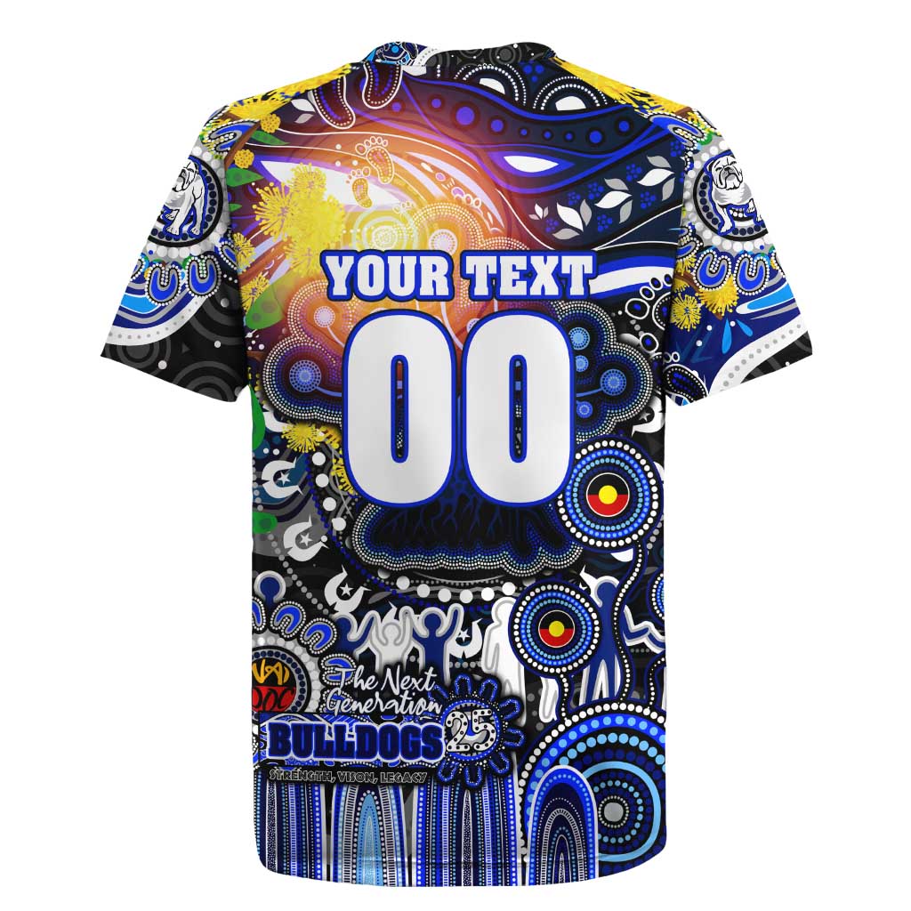Personalised NAIDOC Week 2025 Bulldogs Rugby Rugby Jersey Aboriginal Dot Painting