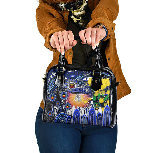 NAIDOC Week 2025 Bulldogs Rugby Shoulder Handbag Aboriginal Dot Painting