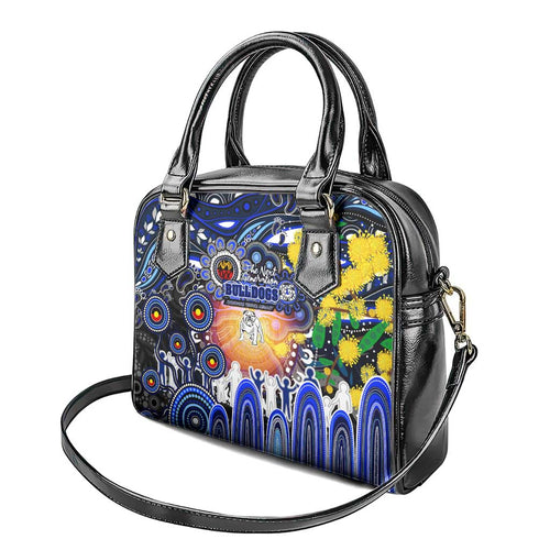 NAIDOC Week 2025 Bulldogs Rugby Shoulder Handbag Aboriginal Dot Painting