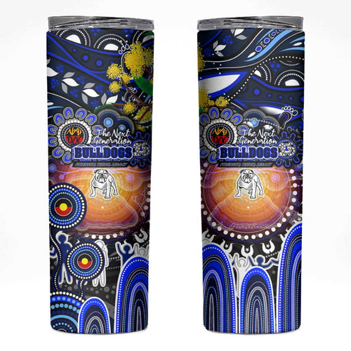 NAIDOC Week 2025 Bulldogs Rugby Skinny Tumbler Aboriginal Dot Painting