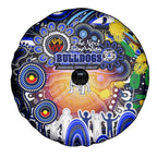 NAIDOC Week 2025 Bulldogs Rugby Spare Tire Cover Aboriginal Dot Painting