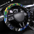 NAIDOC Week 2025 Bulldogs Rugby Steering Wheel Cover Aboriginal Dot Painting
