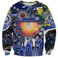 Personalised NAIDOC Week 2025 Bulldogs Rugby Sweatshirt Aboriginal Dot Painting