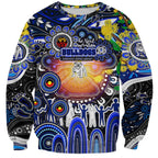 Personalised NAIDOC Week 2025 Bulldogs Rugby Sweatshirt Aboriginal Dot Painting