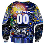 Personalised NAIDOC Week 2025 Bulldogs Rugby Sweatshirt Aboriginal Dot Painting