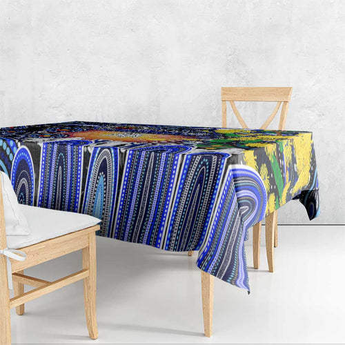 NAIDOC Week 2025 Bulldogs Rugby Tablecloth Aboriginal Dot Painting