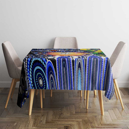 NAIDOC Week 2025 Bulldogs Rugby Tablecloth Aboriginal Dot Painting