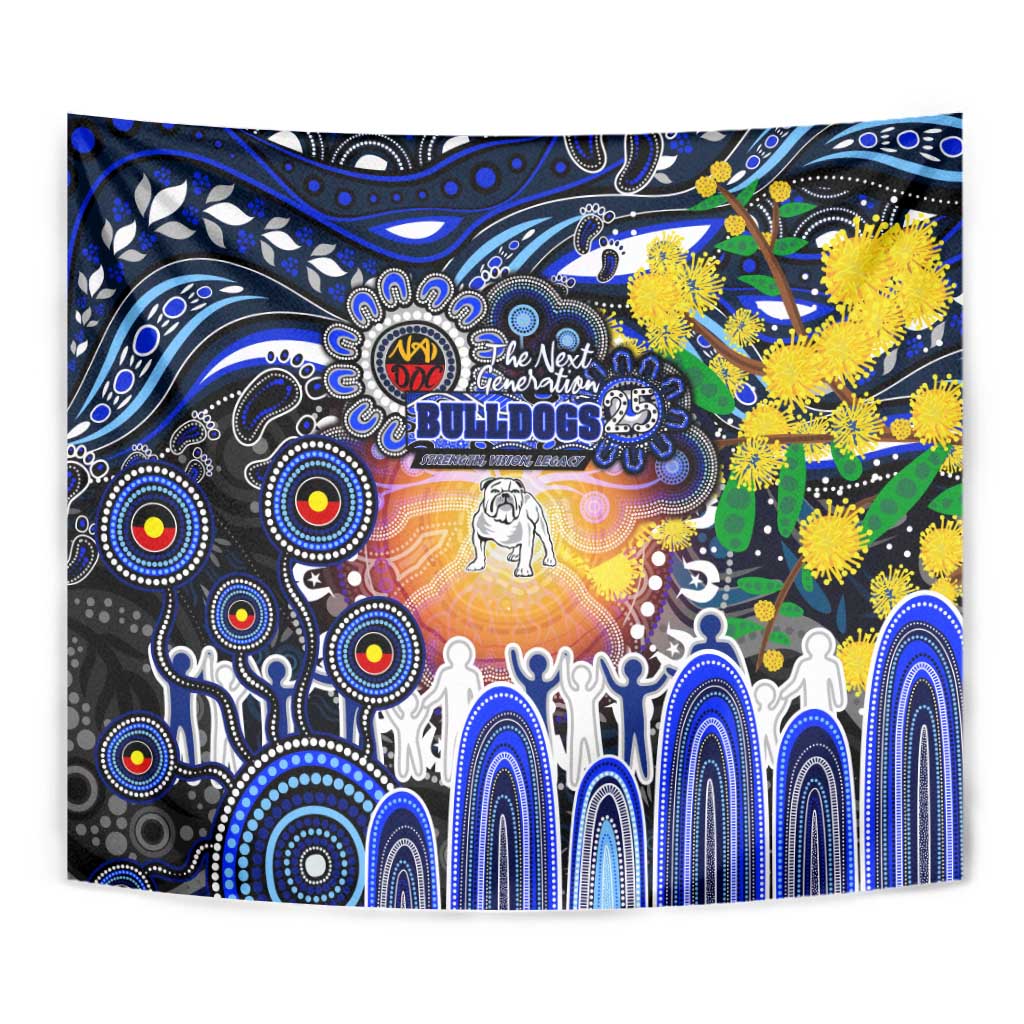 NAIDOC Week 2025 Bulldogs Rugby Tapestry Aboriginal Dot Painting