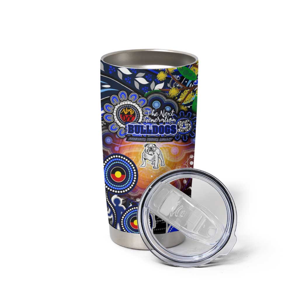 NAIDOC Week 2025 Bulldogs Rugby Tumbler Cup Aboriginal Dot Painting