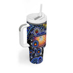 NAIDOC Week 2025 Bulldogs Rugby Tumbler With Handle Aboriginal Dot Painting