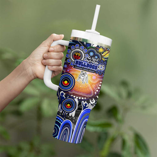 NAIDOC Week 2025 Bulldogs Rugby Tumbler With Handle Aboriginal Dot Painting