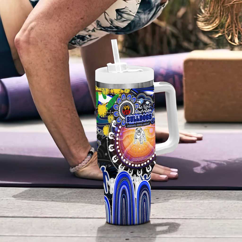NAIDOC Week 2025 Bulldogs Rugby Tumbler With Handle Aboriginal Dot Painting