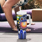 NAIDOC Week 2025 Bulldogs Rugby Tumbler With Handle Aboriginal Dot Painting