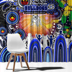 NAIDOC Week 2025 Bulldogs Rugby Window Curtain Aboriginal Dot Painting