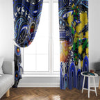 NAIDOC Week 2025 Bulldogs Rugby Window Curtain Aboriginal Dot Painting