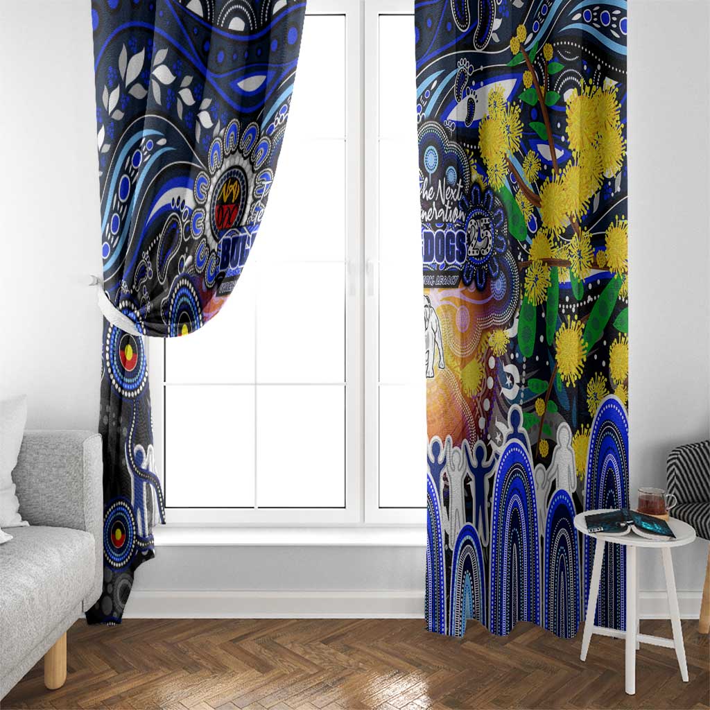 NAIDOC Week 2025 Bulldogs Rugby Window Curtain Aboriginal Dot Painting