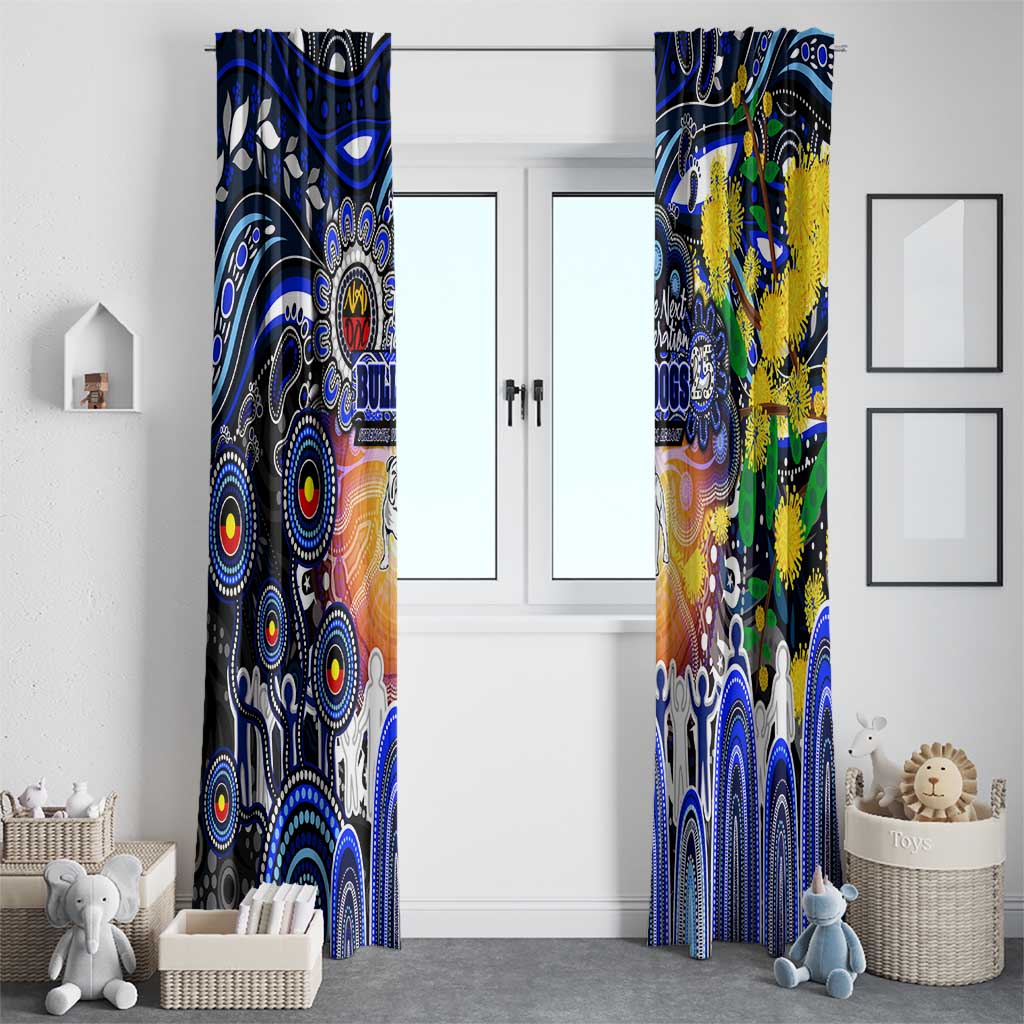NAIDOC Week 2025 Bulldogs Rugby Window Curtain Aboriginal Dot Painting