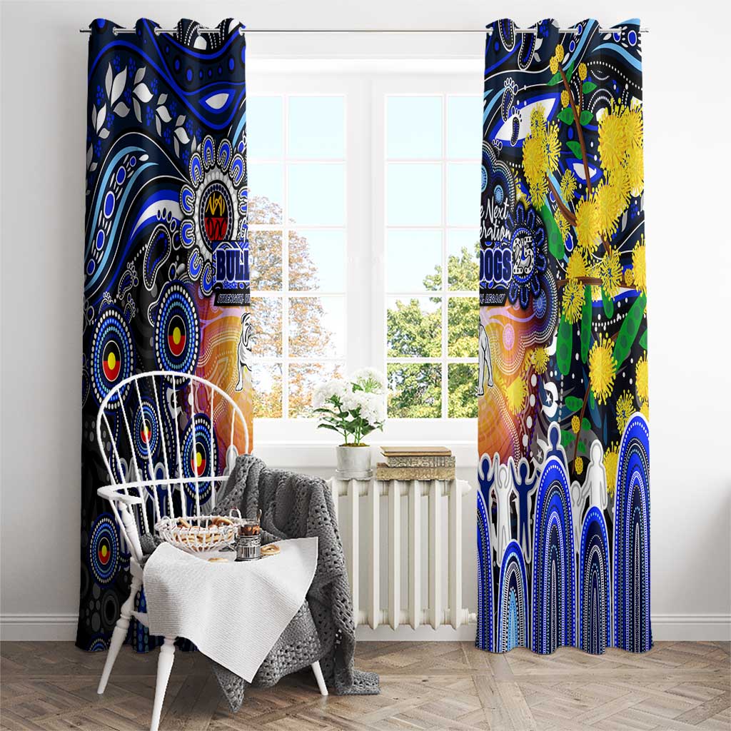 NAIDOC Week 2025 Bulldogs Rugby Window Curtain Aboriginal Dot Painting