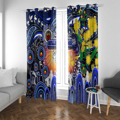 NAIDOC Week 2025 Bulldogs Rugby Window Curtain Aboriginal Dot Painting