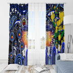 NAIDOC Week 2025 Bulldogs Rugby Window Curtain Aboriginal Dot Painting