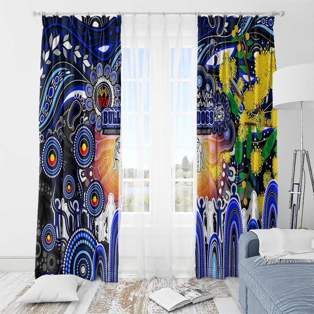 NAIDOC Week 2025 Bulldogs Rugby Window Curtain Aboriginal Dot Painting