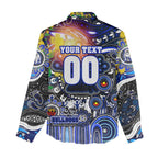 Personalised NAIDOC Week 2025 Bulldogs Rugby Women Casual Shirt Aboriginal Dot Painting