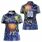 Personalised NAIDOC Week 2025 Bulldogs Rugby Women Polo Shirt Aboriginal Dot Painting