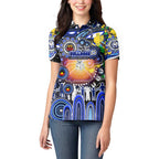 Personalised NAIDOC Week 2025 Bulldogs Rugby Women Polo Shirt Aboriginal Dot Painting