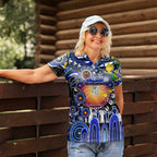 Personalised NAIDOC Week 2025 Bulldogs Rugby Women Polo Shirt Aboriginal Dot Painting