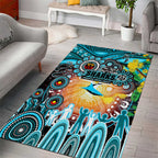 NAIDOC Week 2025 Sharks Rugby Area Rug Aboriginal Dot Painting