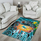 NAIDOC Week 2025 Sharks Rugby Area Rug Aboriginal Dot Painting