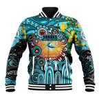 Personalised NAIDOC Week 2025 Sharks Rugby Baseball Jacket Aboriginal Dot Painting