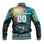 Personalised NAIDOC Week 2025 Sharks Rugby Baseball Jacket Aboriginal Dot Painting