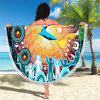 NAIDOC Week 2025 Sharks Rugby Beach Blanket Aboriginal Dot Painting