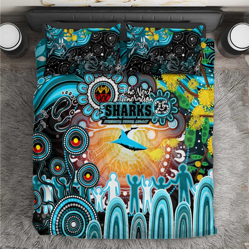NAIDOC Week 2025 Sharks Rugby Bedding Set Aboriginal Dot Painting