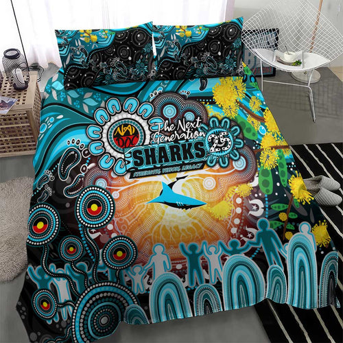 NAIDOC Week 2025 Sharks Rugby Bedding Set Aboriginal Dot Painting