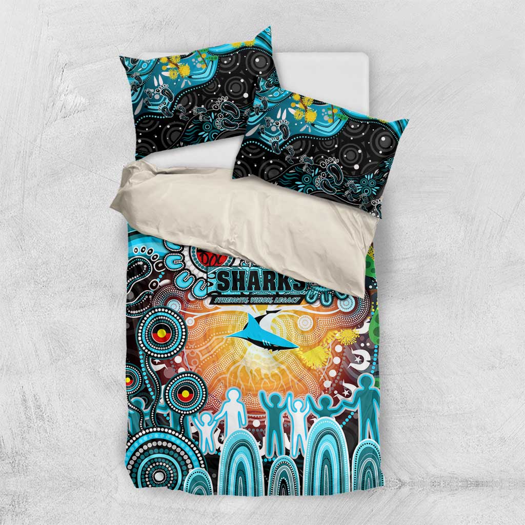 NAIDOC Week 2025 Sharks Rugby Bedding Set Aboriginal Dot Painting