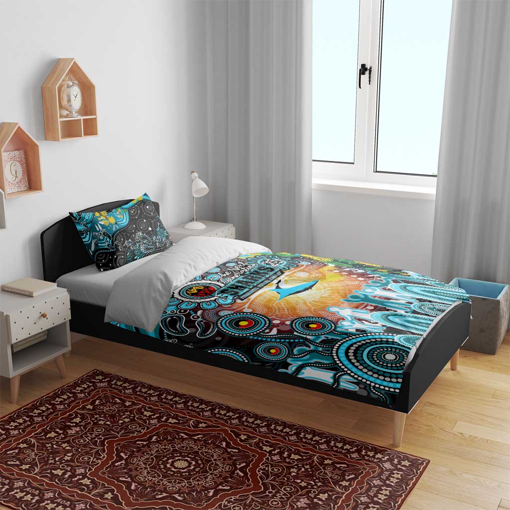 NAIDOC Week 2025 Sharks Rugby Bedding Set Aboriginal Dot Painting
