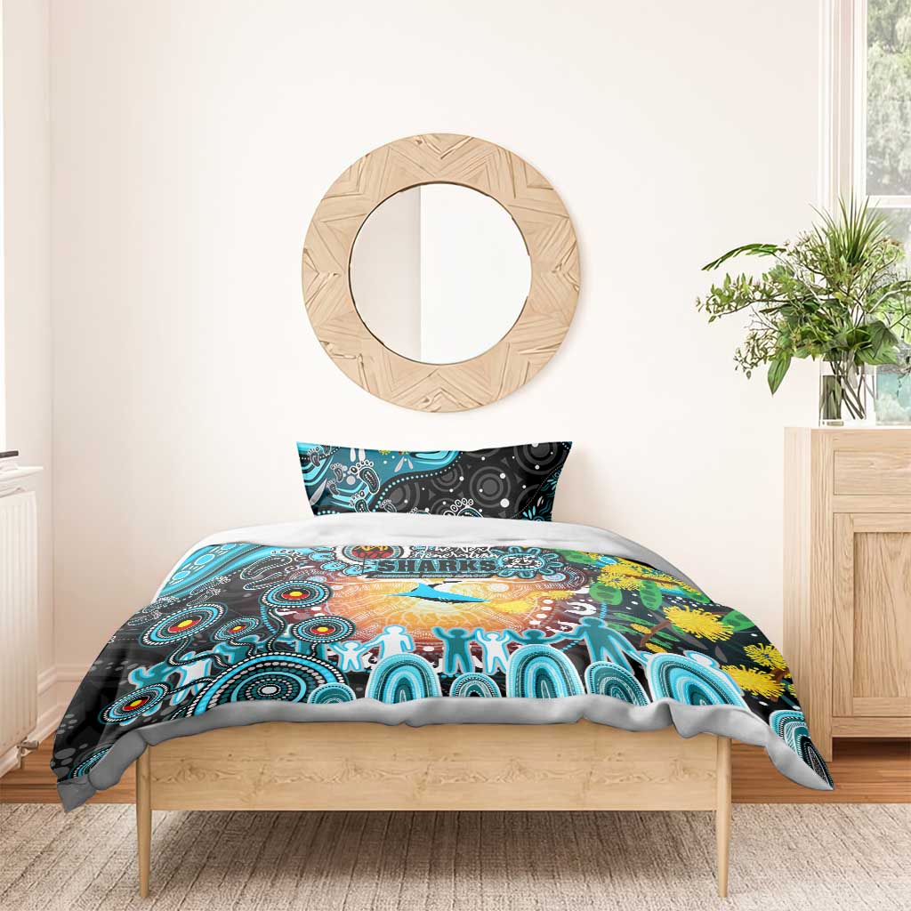 NAIDOC Week 2025 Sharks Rugby Bedding Set Aboriginal Dot Painting