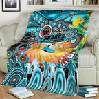 NAIDOC Week 2025 Sharks Rugby Blanket Aboriginal Dot Painting