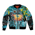 Personalised NAIDOC Week 2025 Sharks Rugby Bomber Jacket Aboriginal Dot Painting