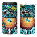 NAIDOC Week 2025 Sharks Rugby 4 in 1 Can Cooler Tumbler Aboriginal Dot Painting
