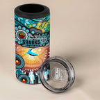 NAIDOC Week 2025 Sharks Rugby 4 in 1 Can Cooler Tumbler Aboriginal Dot Painting