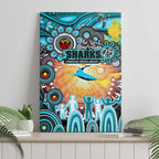 NAIDOC Week 2025 Sharks Rugby Canvas Wall Art Aboriginal Dot Painting