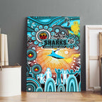 NAIDOC Week 2025 Sharks Rugby Canvas Wall Art Aboriginal Dot Painting