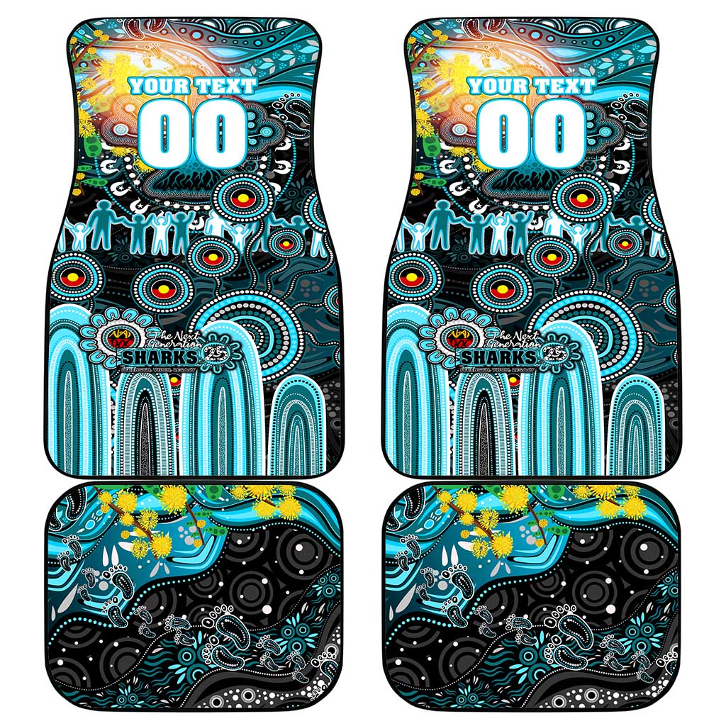 NAIDOC Week 2025 Sharks Rugby Car Mats Aboriginal Dot Painting