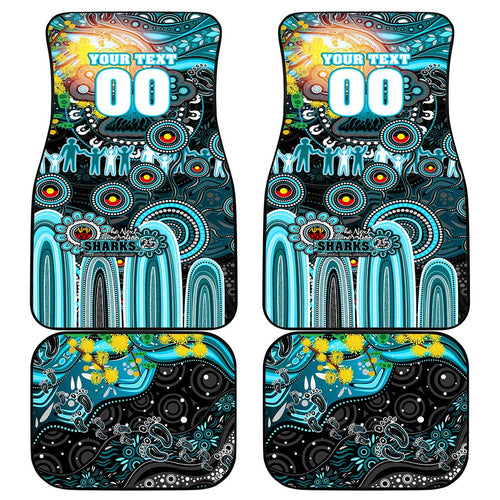 NAIDOC Week 2025 Sharks Rugby Car Mats Aboriginal Dot Painting