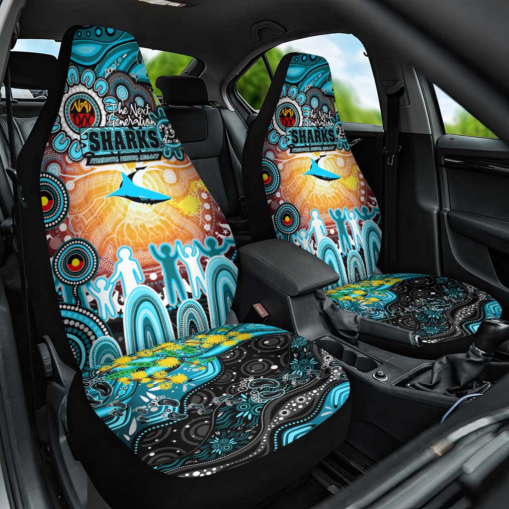 NAIDOC Week 2025 Sharks Rugby Car Seat Cover Aboriginal Dot Painting